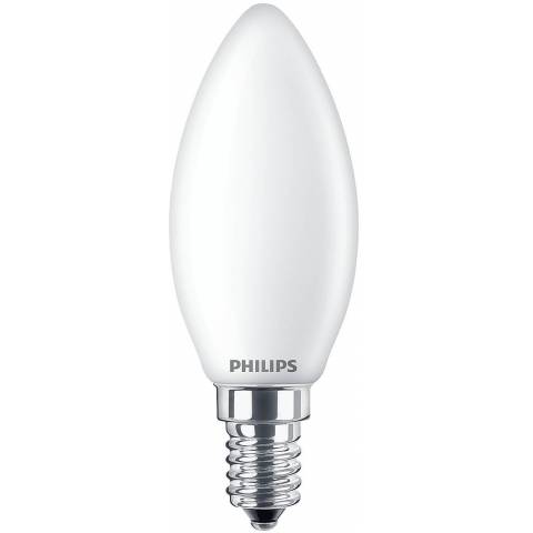 LED svíčka E14 matová 40W spotřeba 4.3W barva 2700°K nestmívatelná