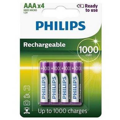 Philips R03B4RTU10/10 Rechargeable Battery R03B4RTU10/10