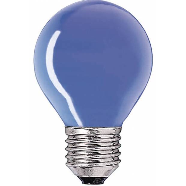 Žárovka 15W E27 230V P45 iluminační modrá