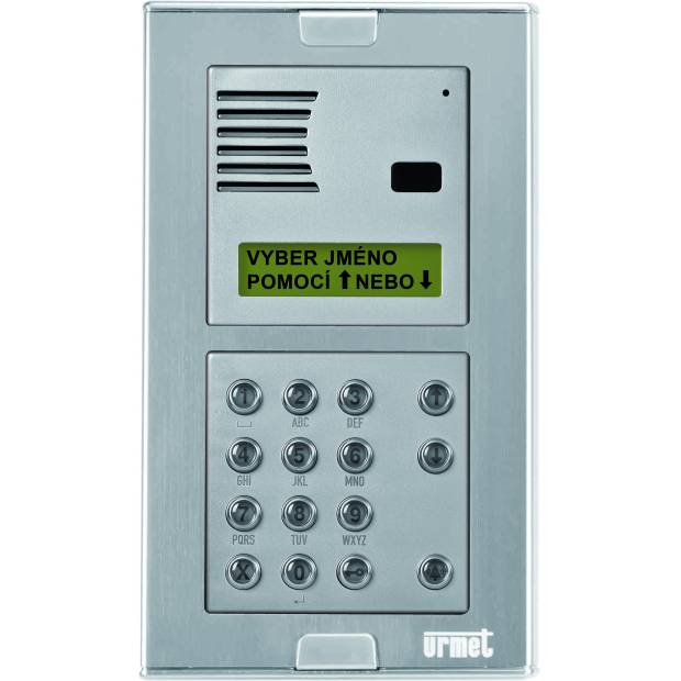 URMET Digitální systém 1072 - Centrální jednotka, čísel. klávesnice, diplej s pamětí, hlas. j., 2 moduly 1148