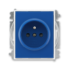 ABB 5519E-A02357 14 jednoduchá zásuvka chránená modro-biela
