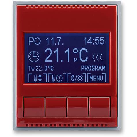 ABB 3292E-A10301 24 termostat univerzální programovatelný karmínová-ledová šedá