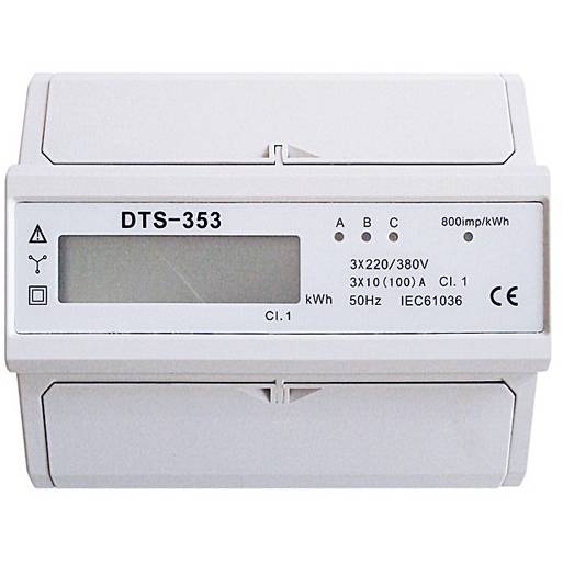 Elektroměr třítarifní na DIN lištu s LCD displejem AMT DST 353-1L