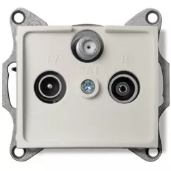 Kanlux 24806 DOMO Zásuvka SAT-TV-R průběžná - krémová