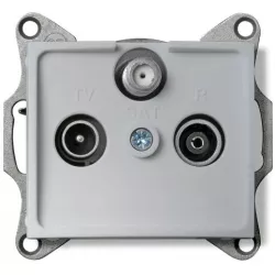 Kanlux 24866 DOMO Zásuvka SAT-TV-R koncová - stříbrná