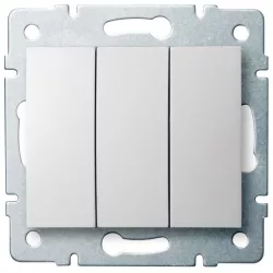 Kanlux 25076 LOGI Trojitý vypínač - č. 3 - bílá