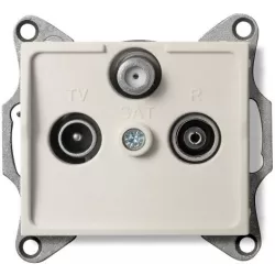 Kanlux 25161 LOGI Zásuvka SAT-TV-R průběžná - krémová