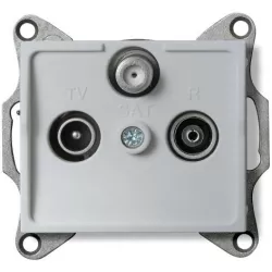 Kanlux 25221 LOGI Zásuvka SAT-TV-R koncová - stříbrná 