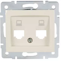 Kanlux 25931 DOMO   Adaptér datové zásuvky 2xRJ45 - krémový