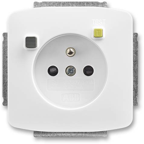 ABB 5526A-A02369 B Zásuvka bezpečnostní s proudovým chráničem bílá