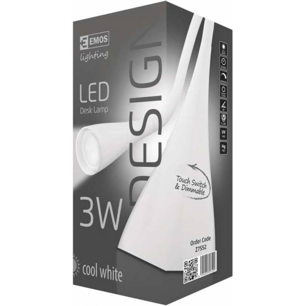 Emos Z7552 LED stolní lampička DEL-1211W bílá