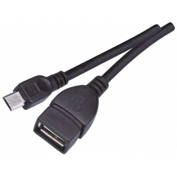 Emos SB7400 USB kabel 2.0 A/F- micro B/M OTG 15cm