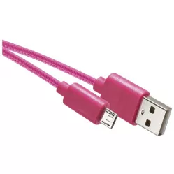 EMOS SM7006P USB kabel 2.0 A/M - micro B/M 1m růžový