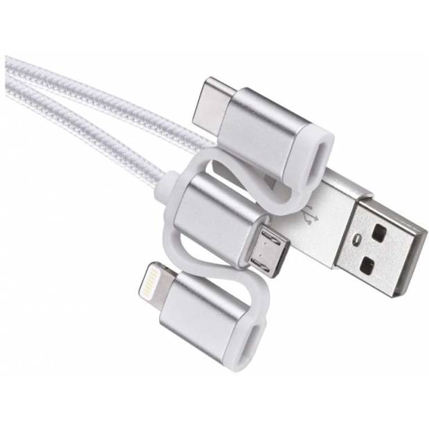 EMOS SM7052 USB kabel micro B,C, i16P, 1m