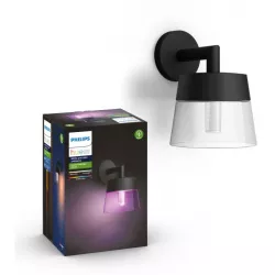 Philips 17461/30/P7 HUE Attract VENKOVNÍ NÁSTĚNNÉ SVÍTIDLO LED RGBW 8W 600lm 2000-6500K IP44, černá