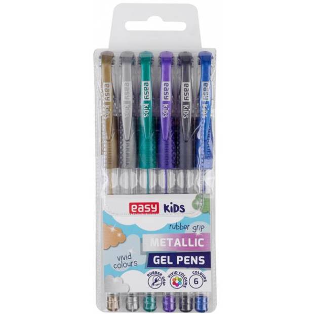 METAL - gelové pero  - mix barev - 6ks/sada EASY Office
