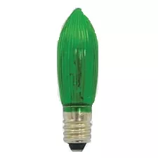Vánoční žárovka E10 3W 14V zelená do řetězu