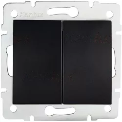Kanlux 33629 LOGI   Dvojité tlačítko - 1/0 + 1/0 - černá matná