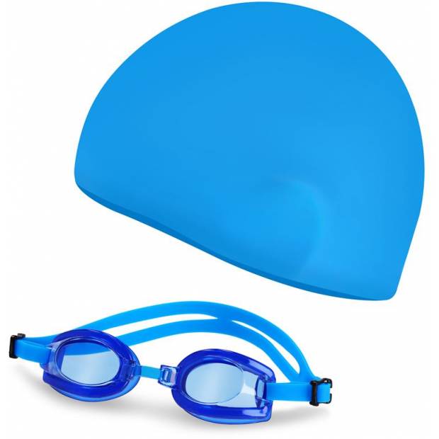 Spokey SWIMM SET Plavecký set pro dospělé - čepice + brýle Spokey