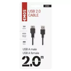 EMOS S70201 USB kabel 2.0 A vidlice – A zásuvka 2m