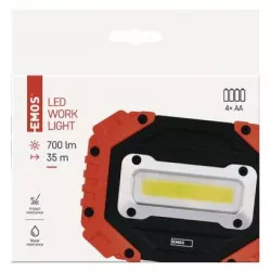 EMOS P4113 COB LED pracovní svítilna P4113, 700 lm, 4× AA
