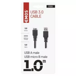 EMOS S70203 USB kabel 3.0 A vidlice – micro B vidlice 1m