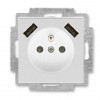5569H-A22357 16 single socket with pin and 2x USB charging grey/white