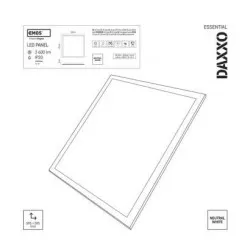 EMOS Lighting ZB2414 LED panel DAXXO backlit 60×60, čtvercový vestavný bílý, 36W neutr. b.