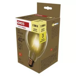 EMOS Lighting Z52032 LED žiarovka Vintage G95 / E27 / 4,5 W (40 W) / 420 lm / teplá biela