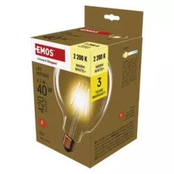 EMOS Lighting Z58032 LED žiarovka Vintage G125 / E27 / 4,5 W (40 W) / 420 lm / teplá biela