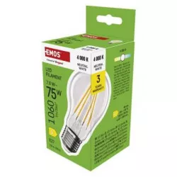 EMOS ZF5D53 LED žiarovka Filament A60 / E27 / 7,8 W (75 W) / 1060 lm / neutrálna biela