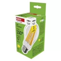 EMOS ZF5D83 LED žiarovka Filament A70 / E27 / 18 W (150 W) / 2452 lm / neutrálna biela