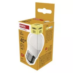 EMOS ZL6F22 LED žiarovka Basic Mini Globe / E27 / 5,5 W (40 W) / 470 lm / teplá biela