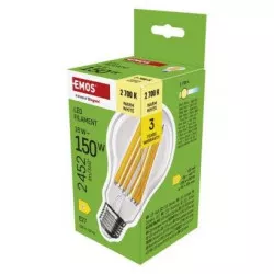 EMOS ZF5D82 LED žiarovka Filament A70 / E27 / 18 W (150 W) / 2452 lm / teplá biela