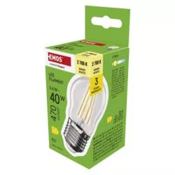 EMOS ZF6D22 Filament Mini Globe LED žiarovka / E27 / 3,4 W (40 W) / 470 lm / teplá biela