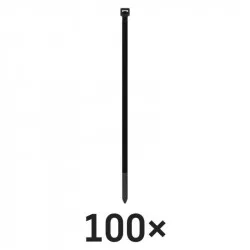 EMOS A2849 Stahovací páska 200×4,8 mm, černá, 100 ks