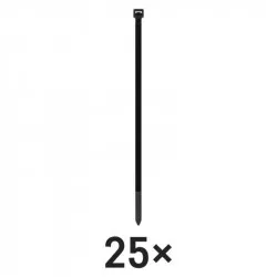 EMOS A2857 Stahovací páska 450×7,6 mm, černá, 25 ks